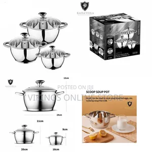 Kaisa Villa 6 Pieces of Stainless Steel Saucepans Cookware Induction
