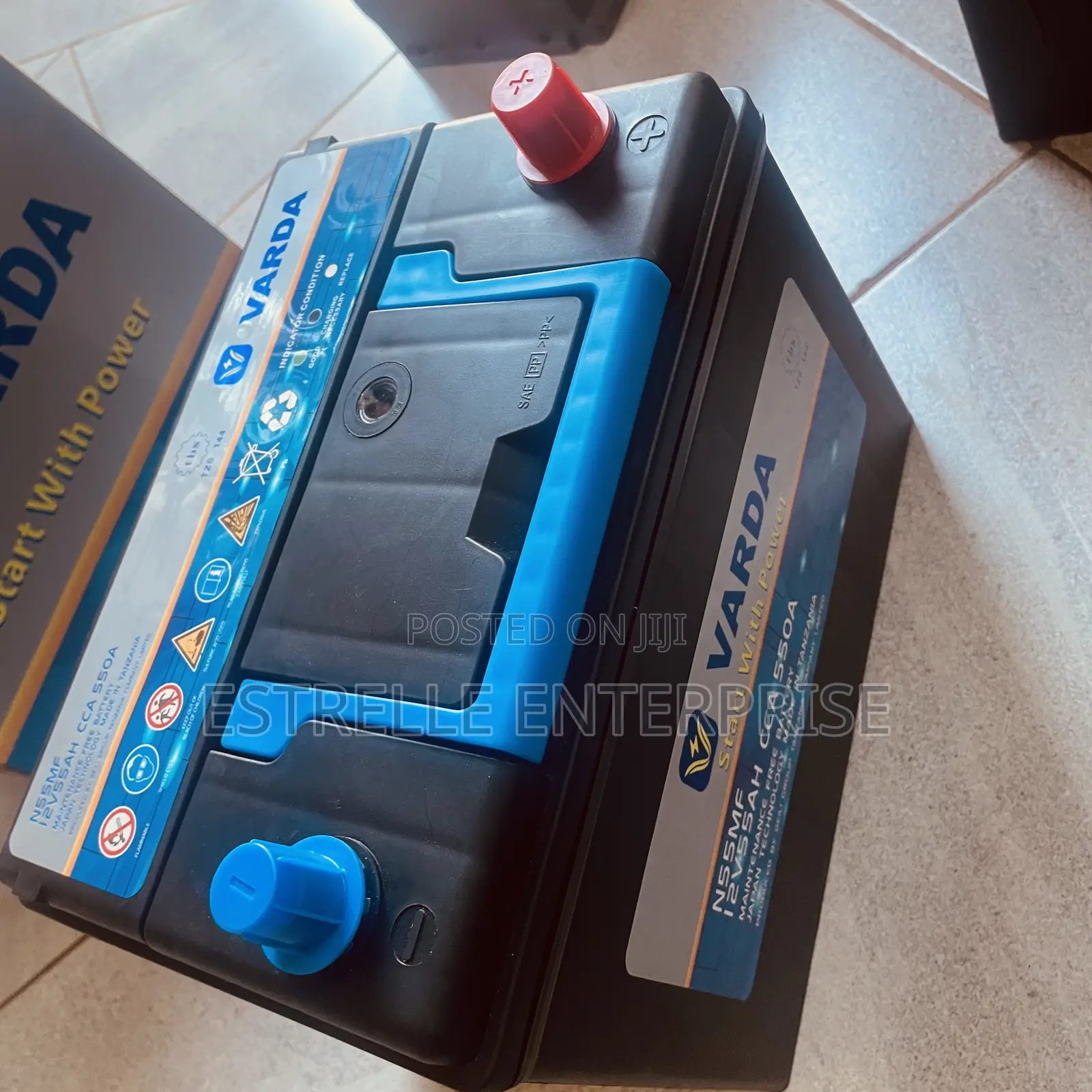 55Ah Verda N55/R Right Hand Car Battery 550CCA 12V
