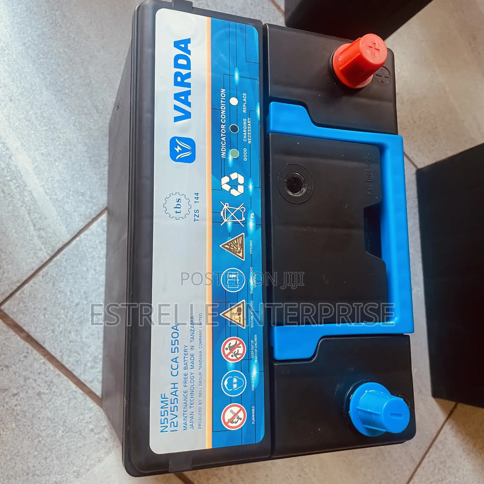 55Ah Verda N55/R Right Hand Car Battery 550CCA 12V