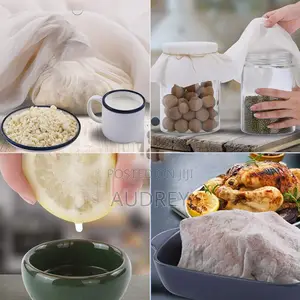 5 Square Reusable Muslin. Unbleached Cotton Cheesecloth for Straining