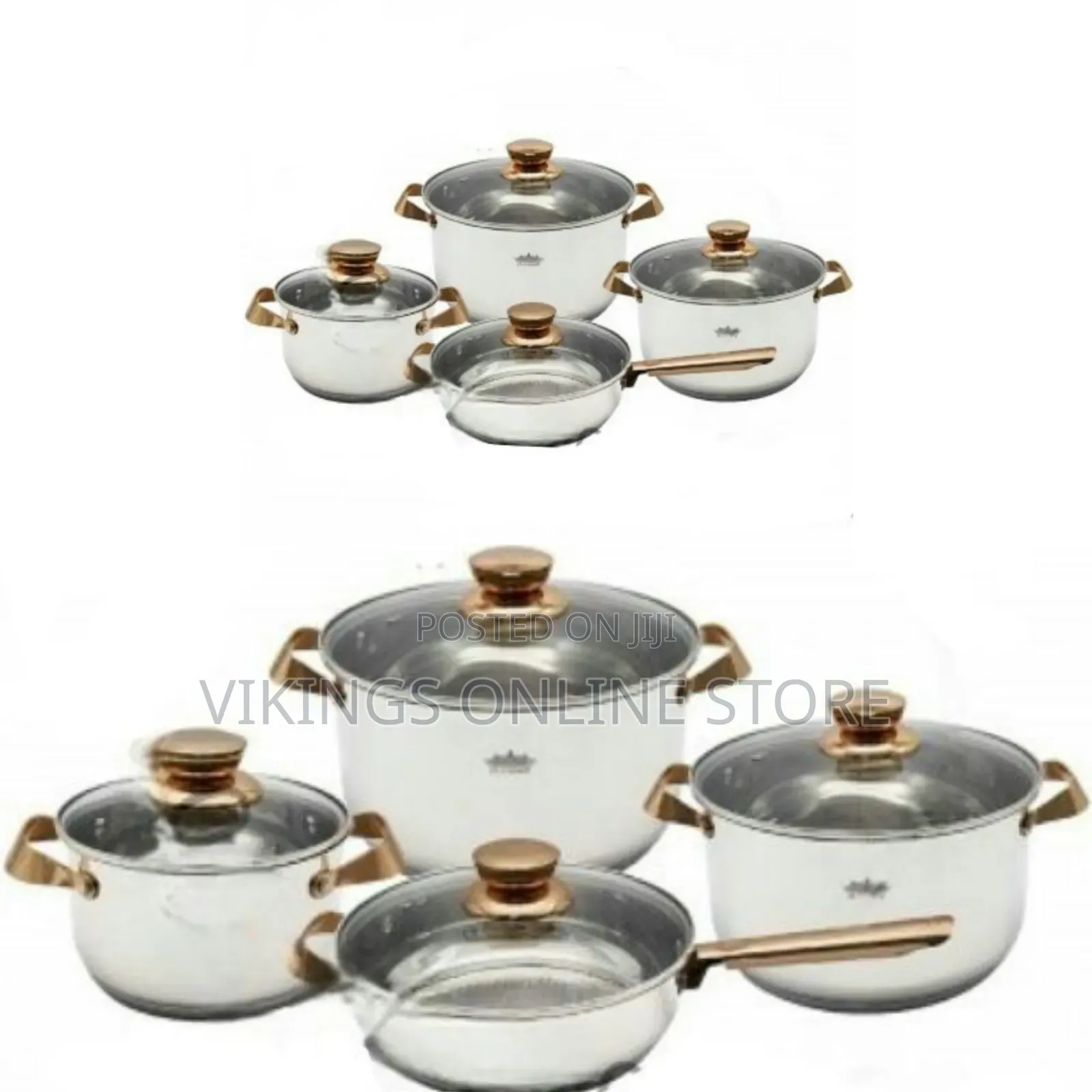 8 Pieces of Heavy Stainless Steel Saucepans Cookware, Silver