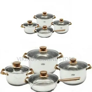 8 Pieces of Heavy Stainless Steel Saucepans Cookware, Silver