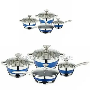 8 PCS Stainless Steel Induction Hob Casserole Saucepans Pots Cookware