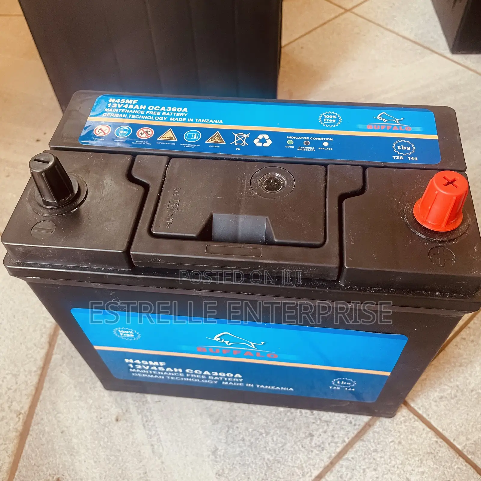 45Ah Buffalo N45/L Left Hand Car Battery 360CCA 12V