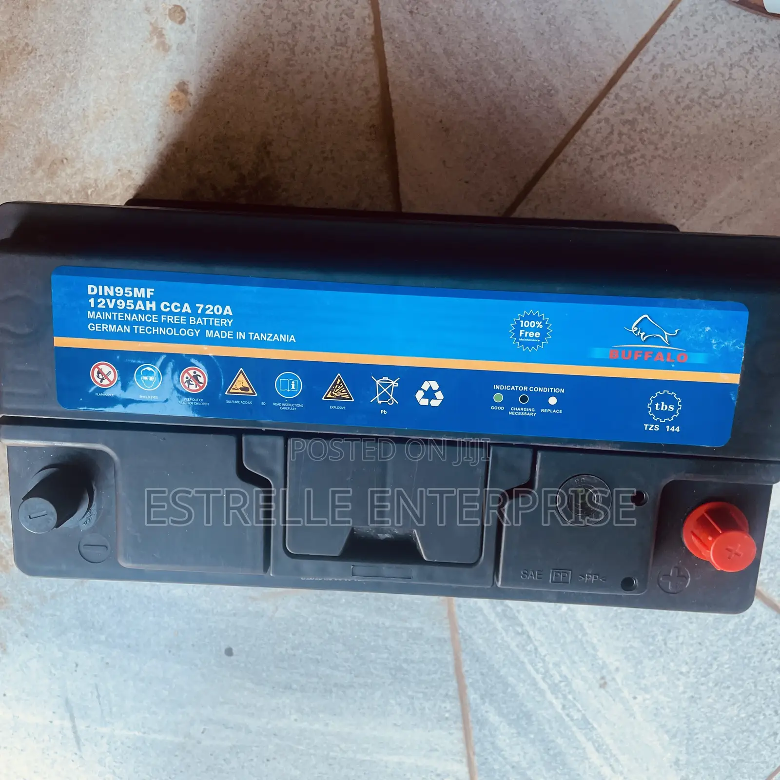 95Ah Buffalo DIN95/L Left Hand Car Battery 720CCA 12V