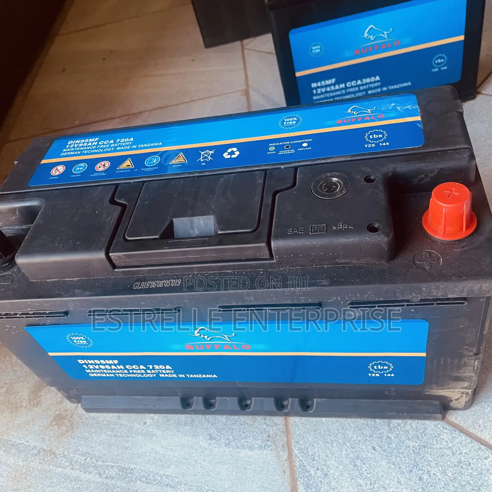 95Ah Buffalo DIN95/L Left Hand Car Battery 720CCA 12V