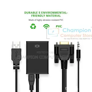 VGA to HDMI Converter Adapter Cable With Audio Output