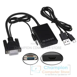 VGA to HDMI Converter Adapter Cable With Audio Output