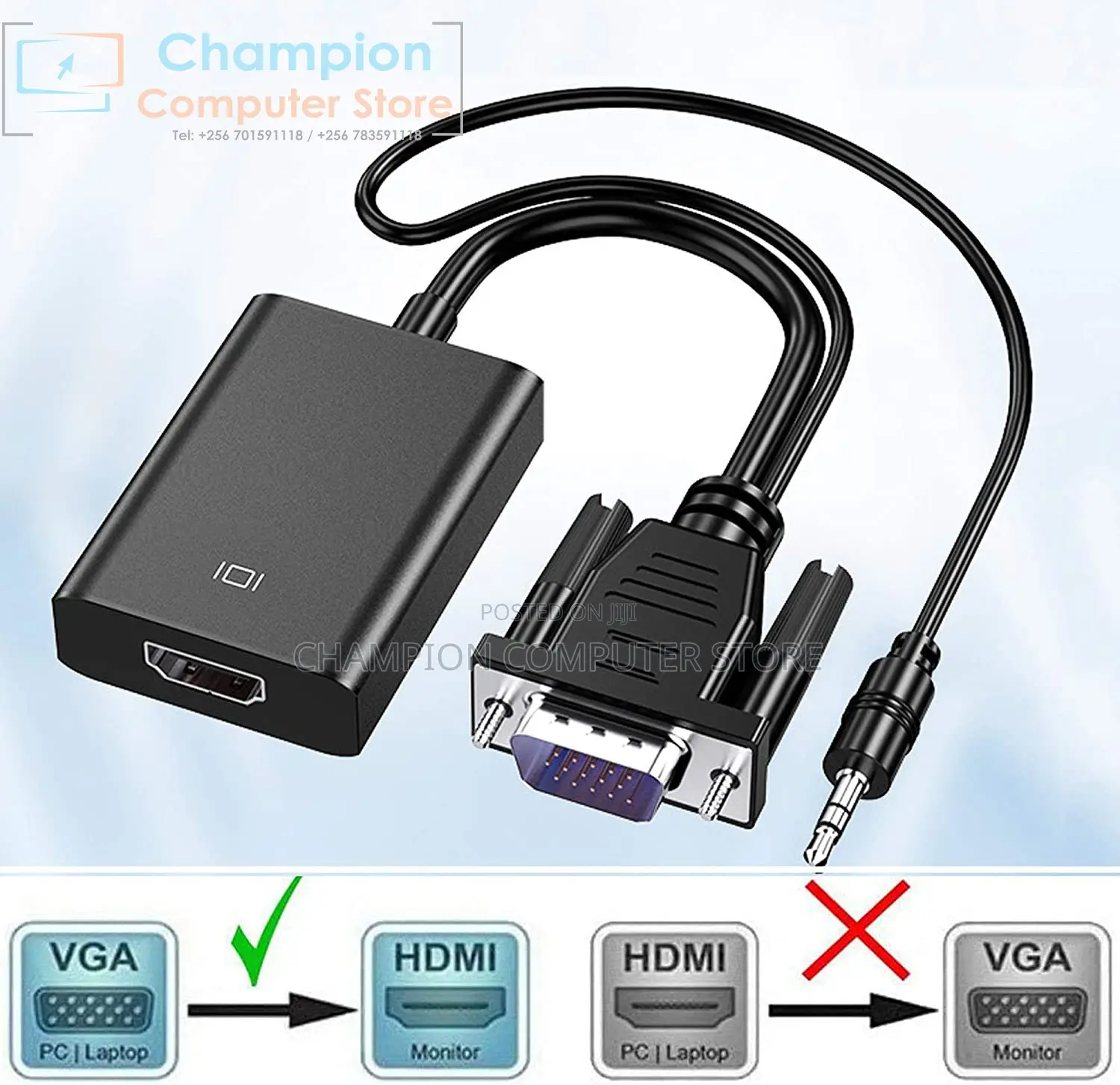 VGA to HDMI Converter Adapter Cable With Audio Output