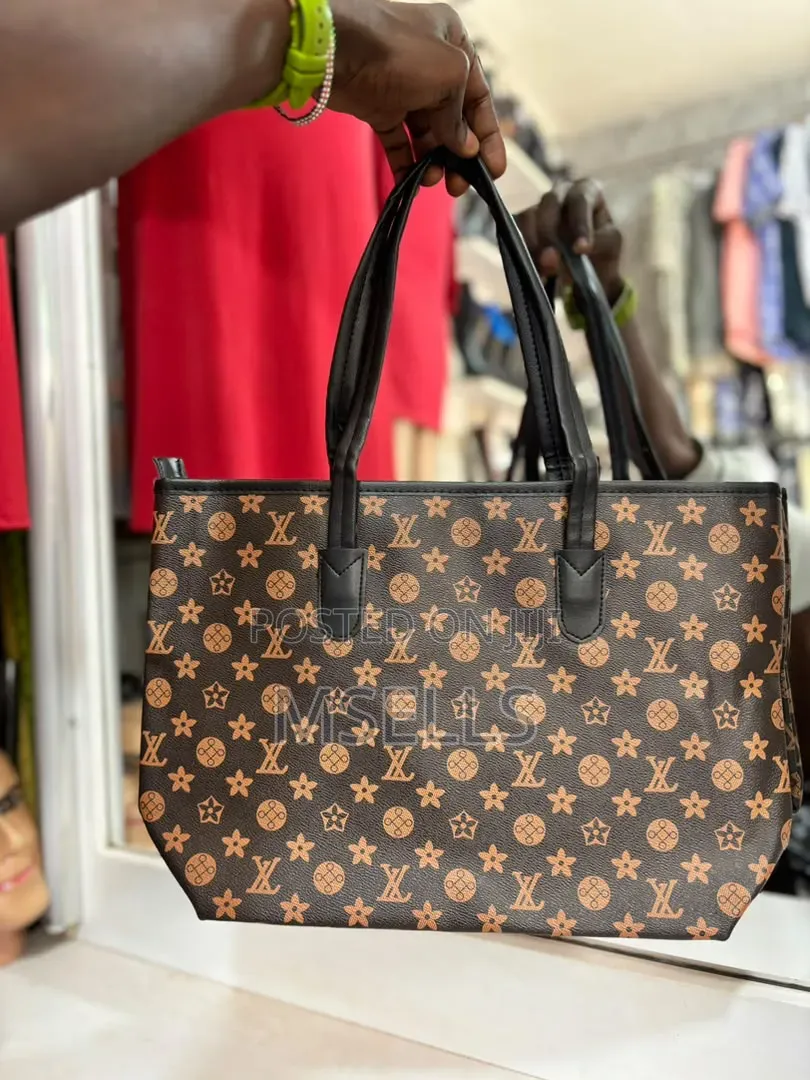 Patterned Tote Bag (Brown)