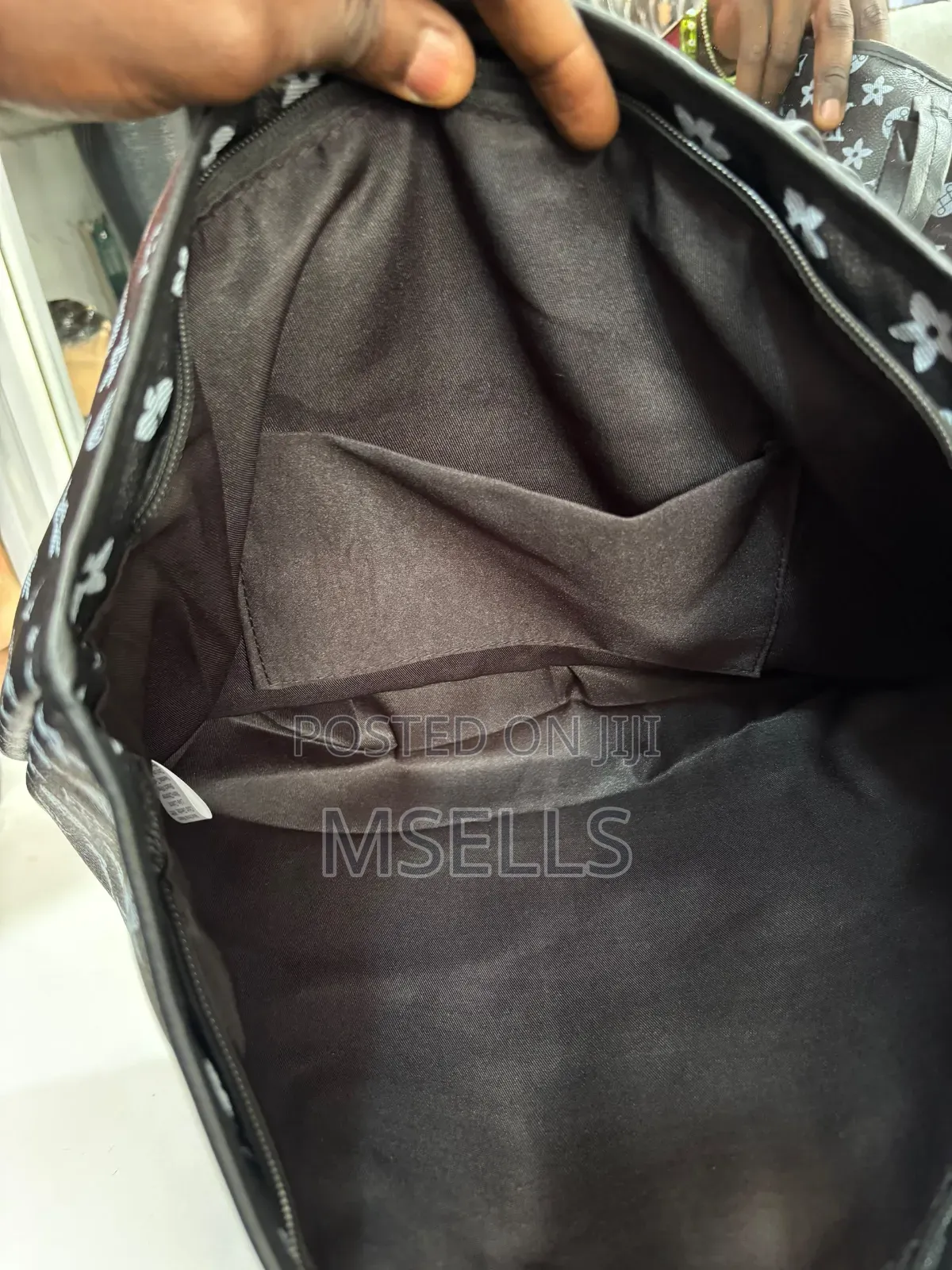 Patterned Tote Bag (Black)