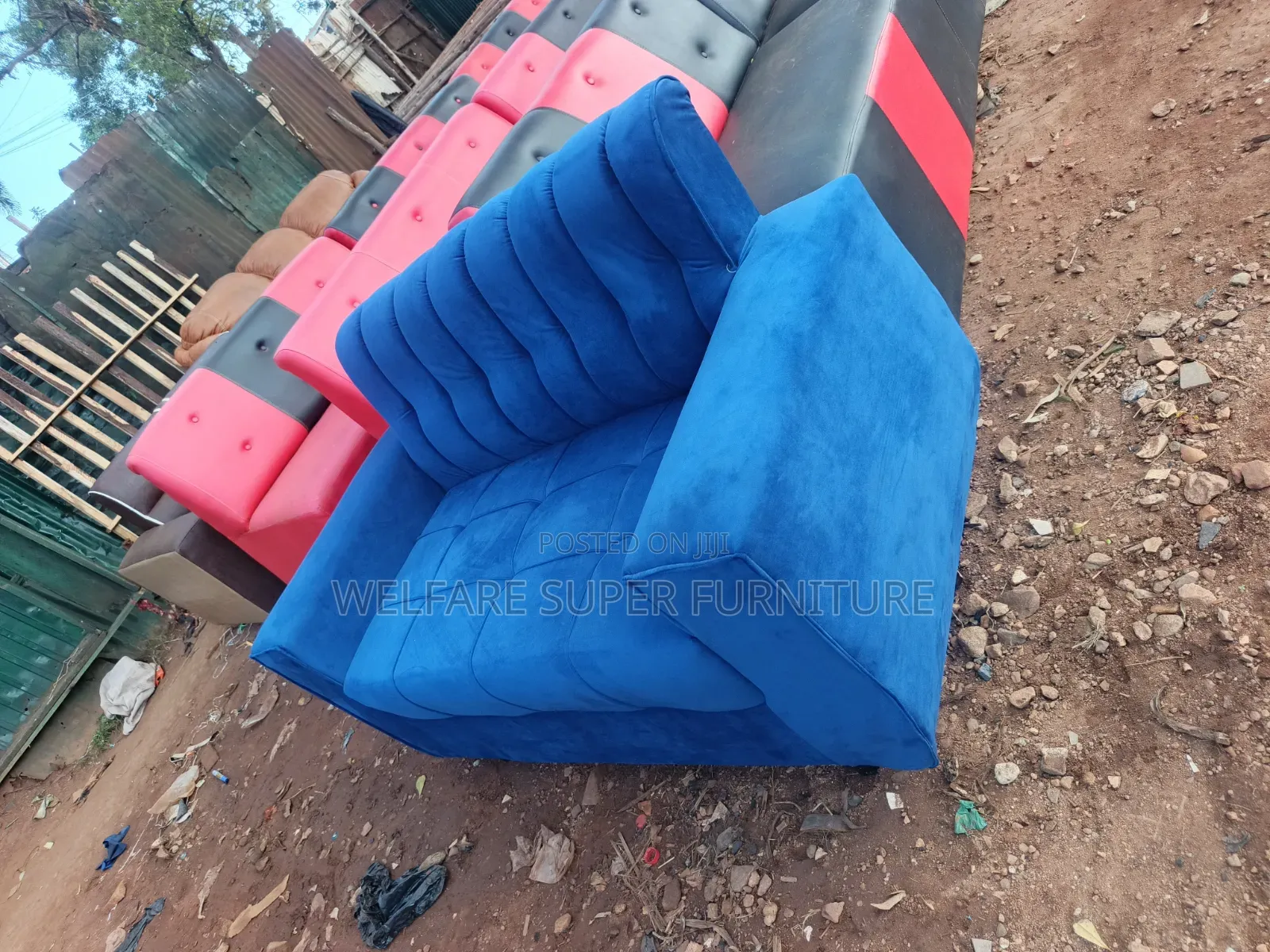 Blue 5seater Sofer at Relatively Low Price