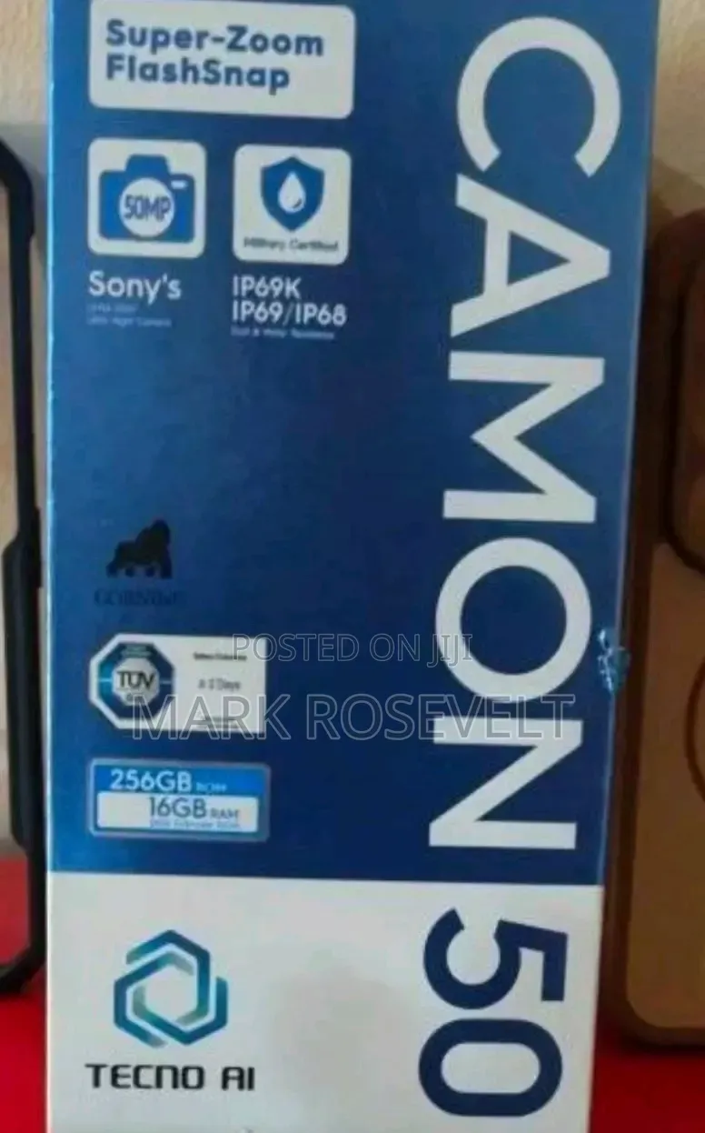 New Tecno Camon 50 256 GB Black