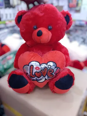Red "I Love You" Teddy Bear - Medium Size