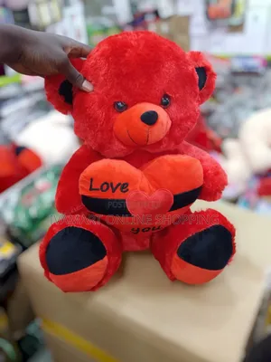 Red "I Love You" Teddy Bear - Medium Size