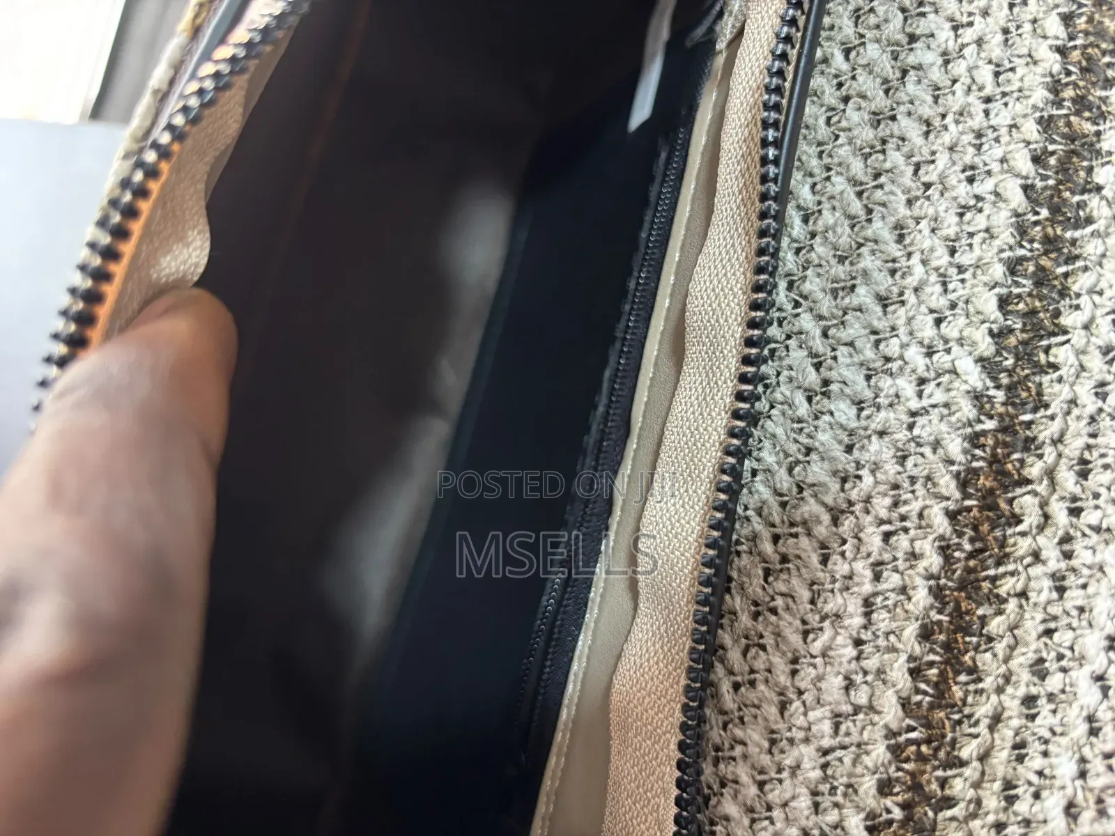 Woven Grey Hand Bag