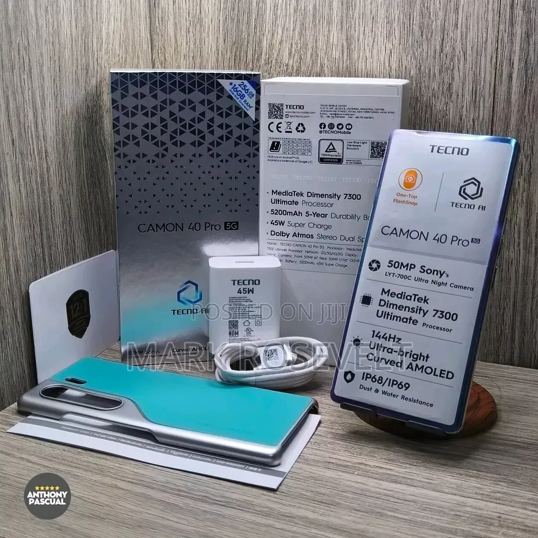 New Tecno Camon 40 Pro 5G 256 GB Blue