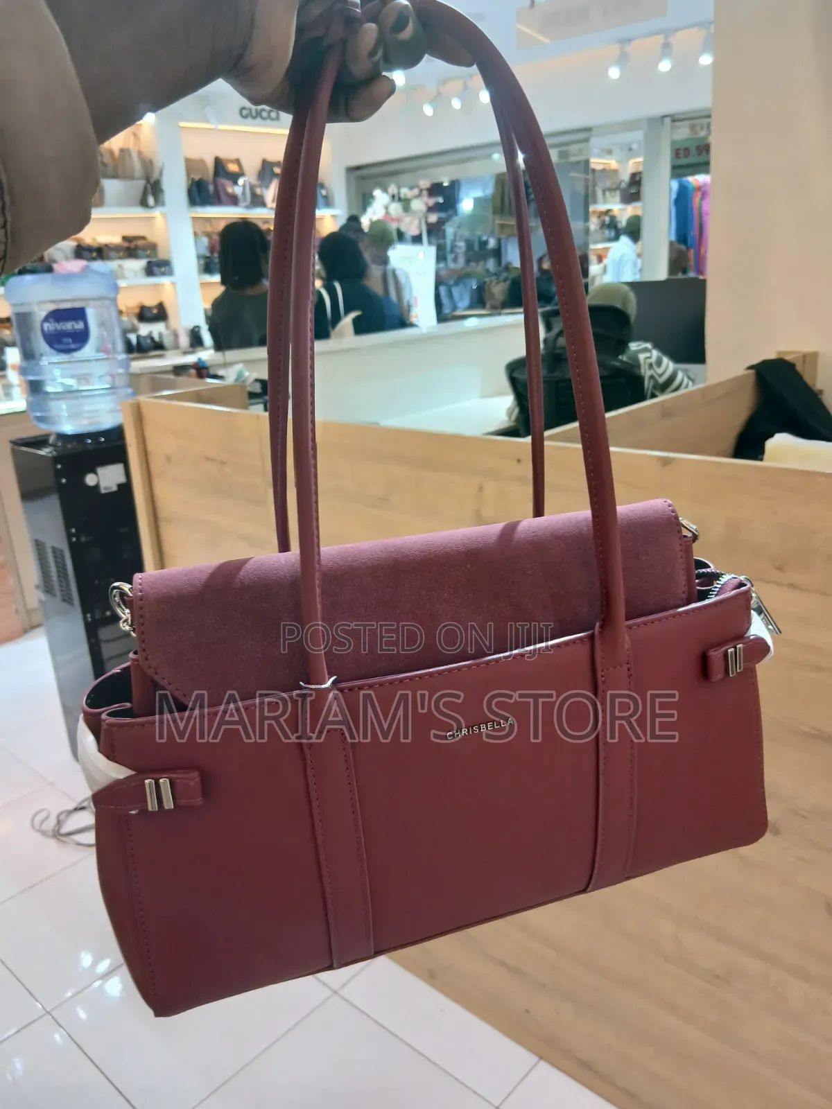 Chrisbella 2-in-1 Structured Shoulder Handbag With Smooth Fuex