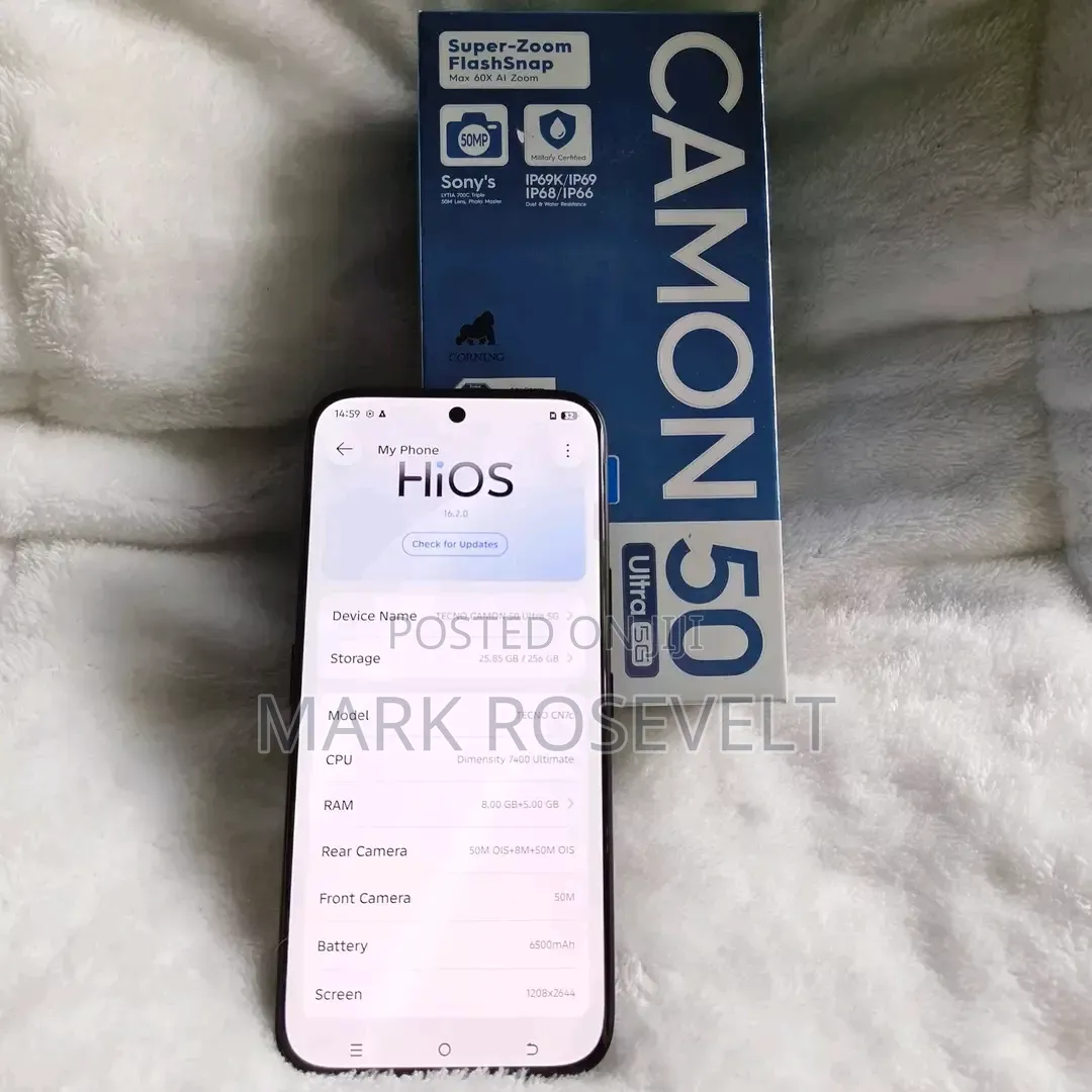 New Tecno Camon 50 Ultra 256 GB Black