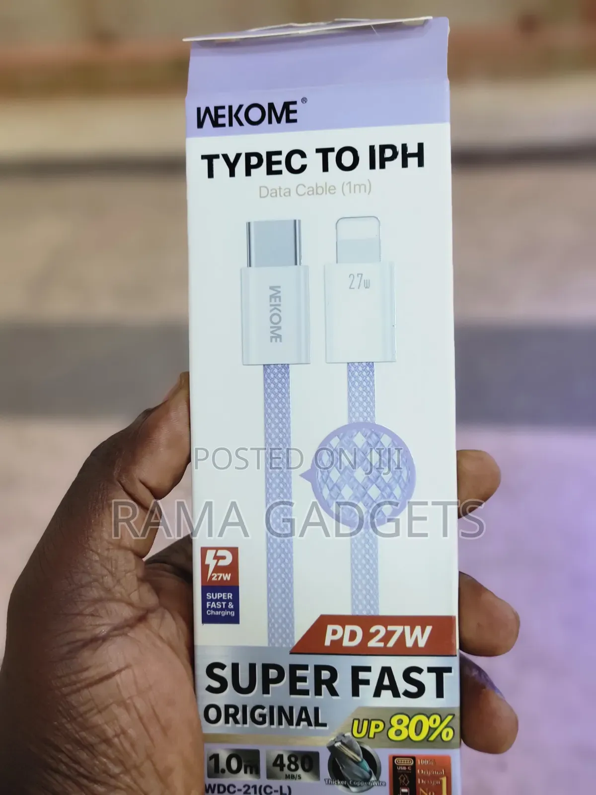 Type-C to Lightning (IPH) Data and Fast-Charging Cable,