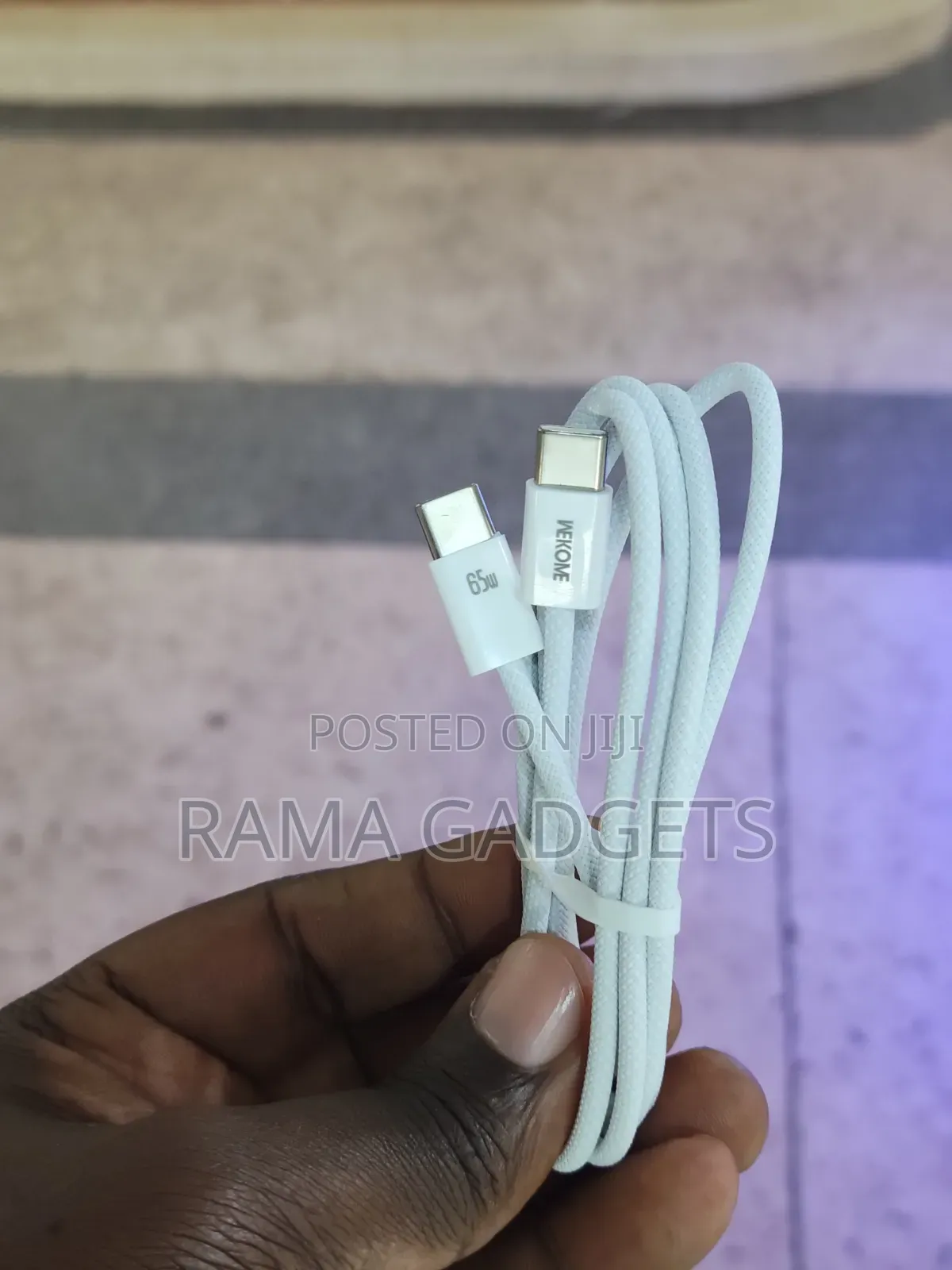 WDC-21(C-C) Is a 1-Meter, 65W Power Delivery (PD) Fast-Charging