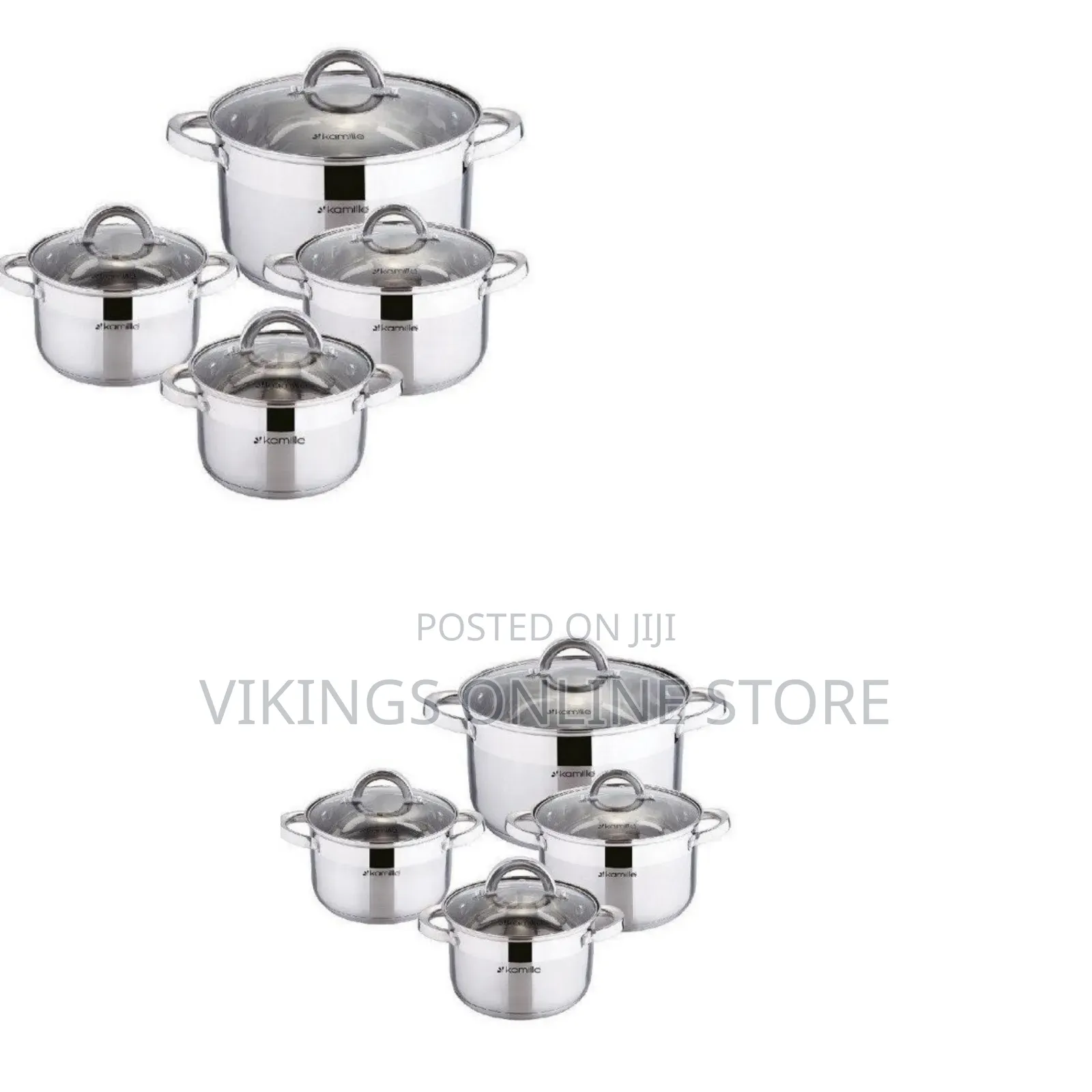 Kamill 4 Piece Stainless Steel Saucepans/Cookware - Silver