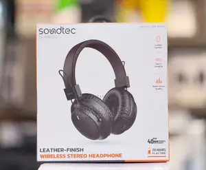 Porodo Soundtec Leather-Finish Wireless Stereo Headphone