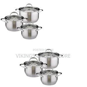 Kamill 3 Piece Stainless Steel Saucepans/Cookware - Silver
