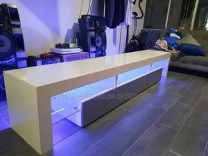 TV Stand 1.6m Wood + White | Low TV Table