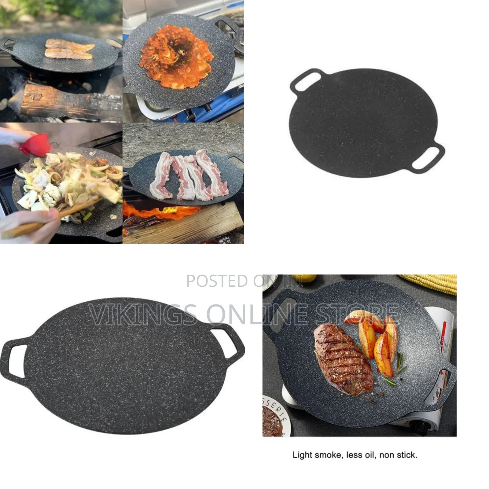 30cm Thermal Conductivity BBQ Grill Pan,Non Stick Circular Round Stove