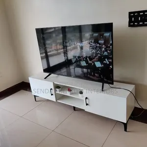 TV Stand 1.5m With 2 Doors Drawers | Low TV Table Free Install
