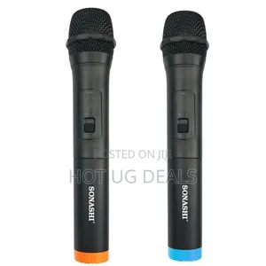 Sonashi Dual 6.5" Rechargeable Party Speaker With 2 Wireless Mics