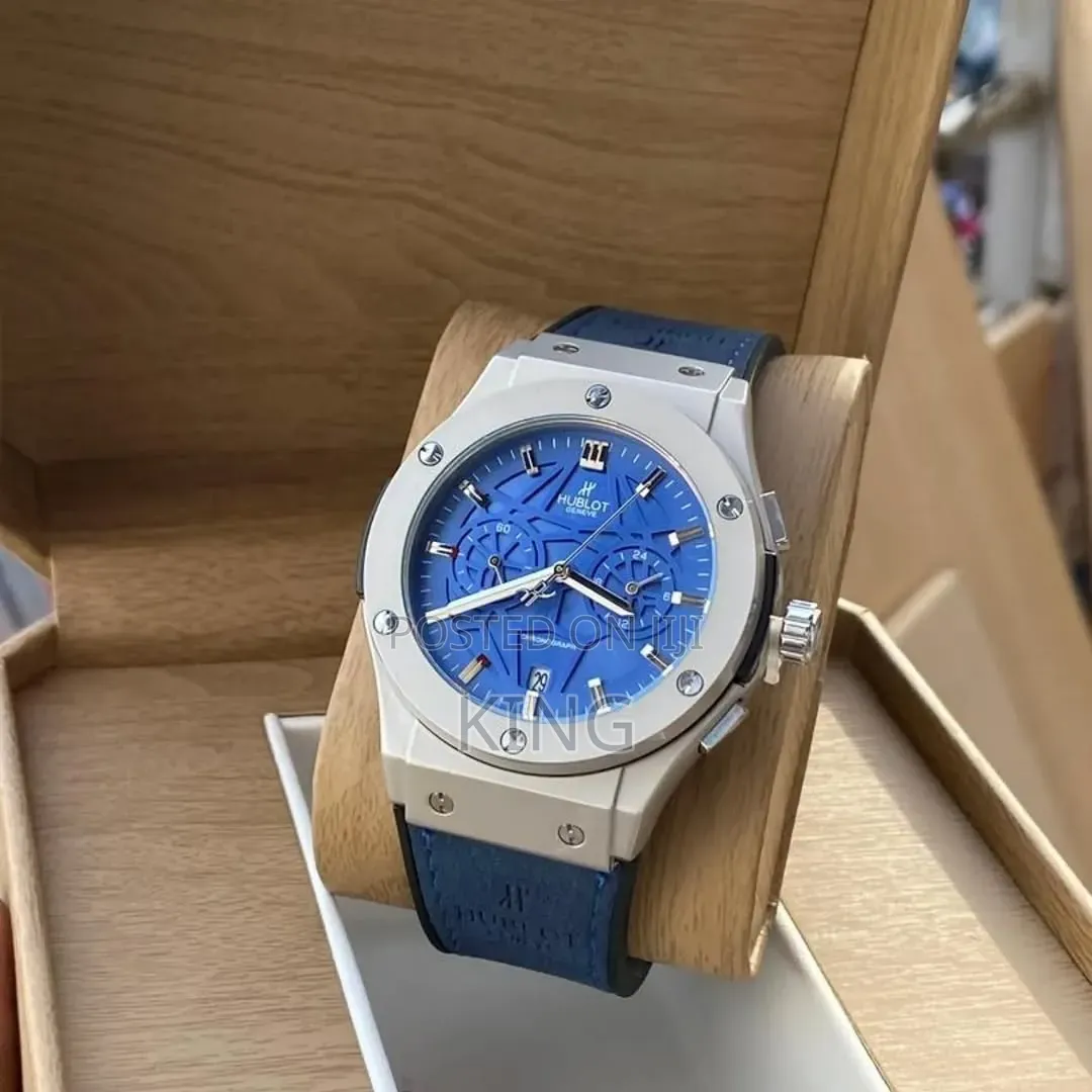 Hublot Geneve Luxury Wristwatch. White Bezel