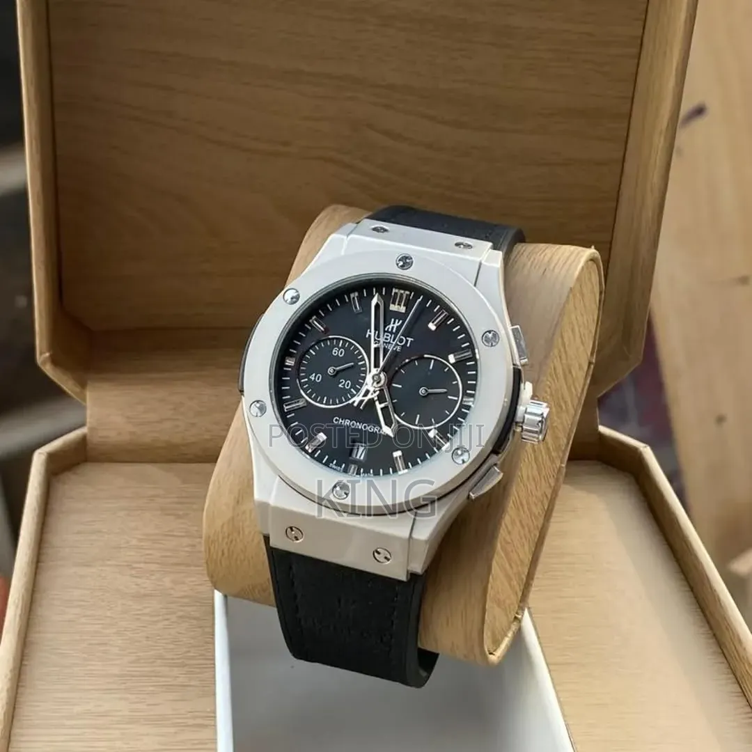 Hublot Geneve Luxury Wristwatch. White Bezel