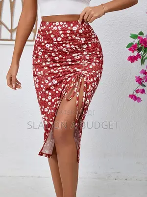 Beautiful Floral Body Con Skirt