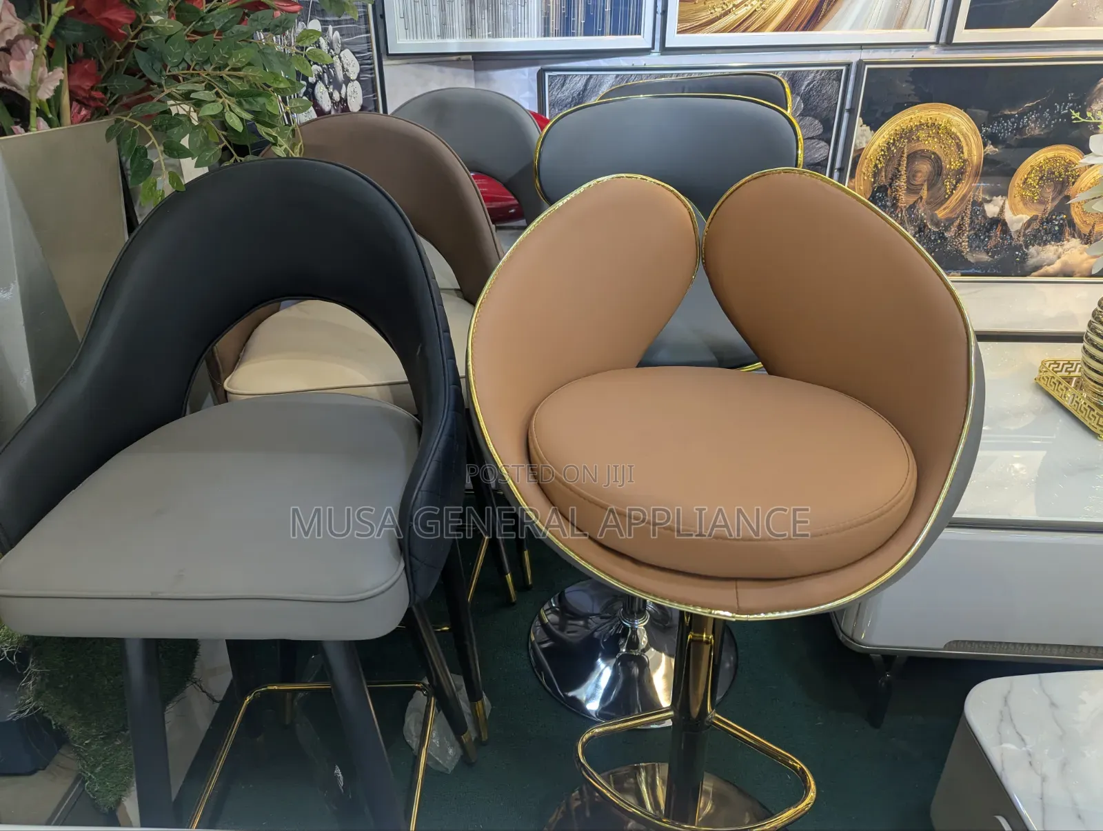 Modern Curved-Back Counter Bar Stool