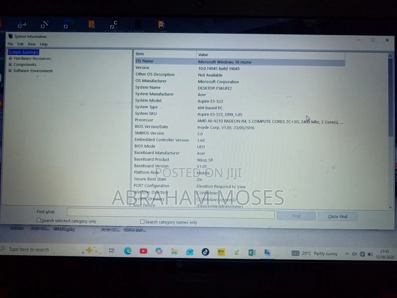 Laptop Acer Aspire E5-523 4GB AMD A6 HDD 500GB