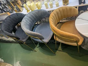 Modern Velvet Accent Dining Chair Upholstered in a Warm