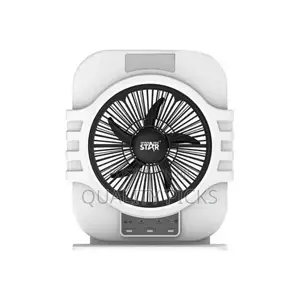 Portable Rechargeable Box Desktop Fan With Light-