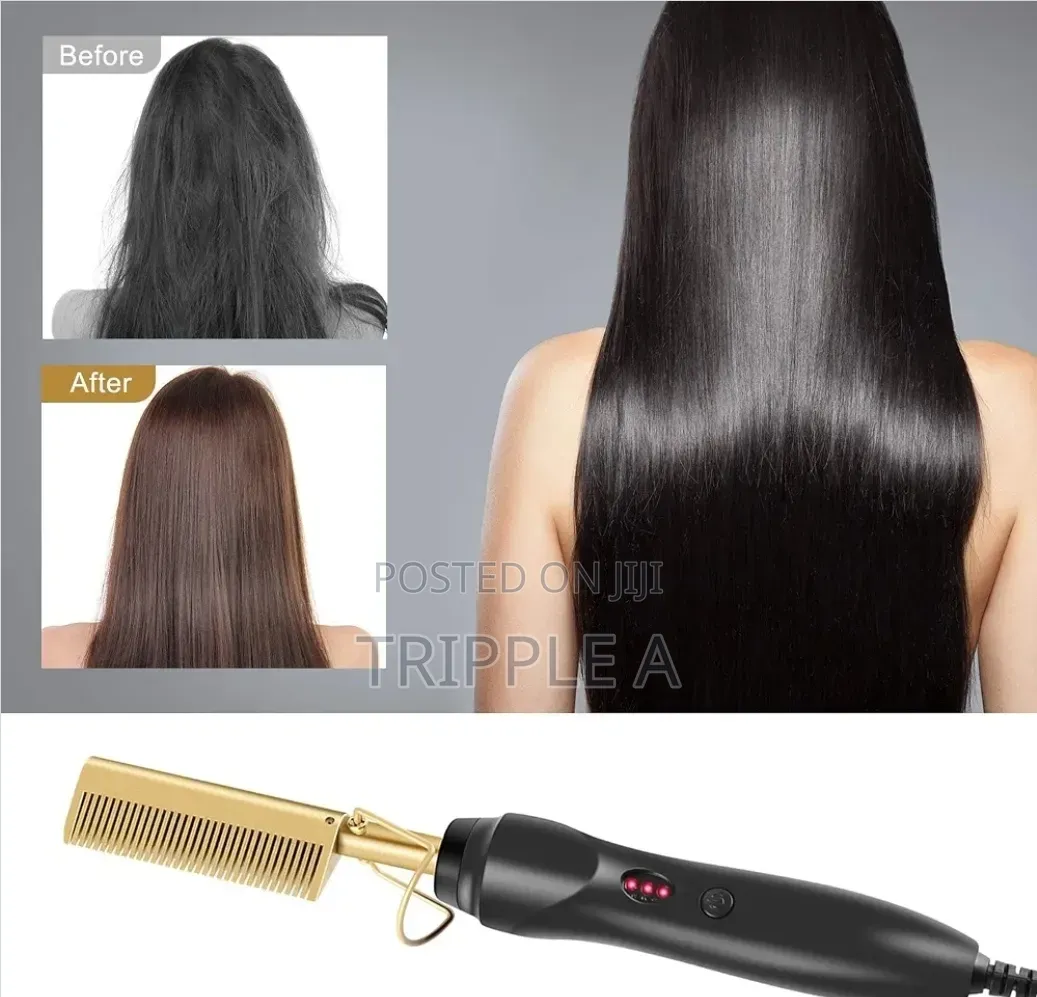 Newest Design Electric Hot Heat Pressing Comb