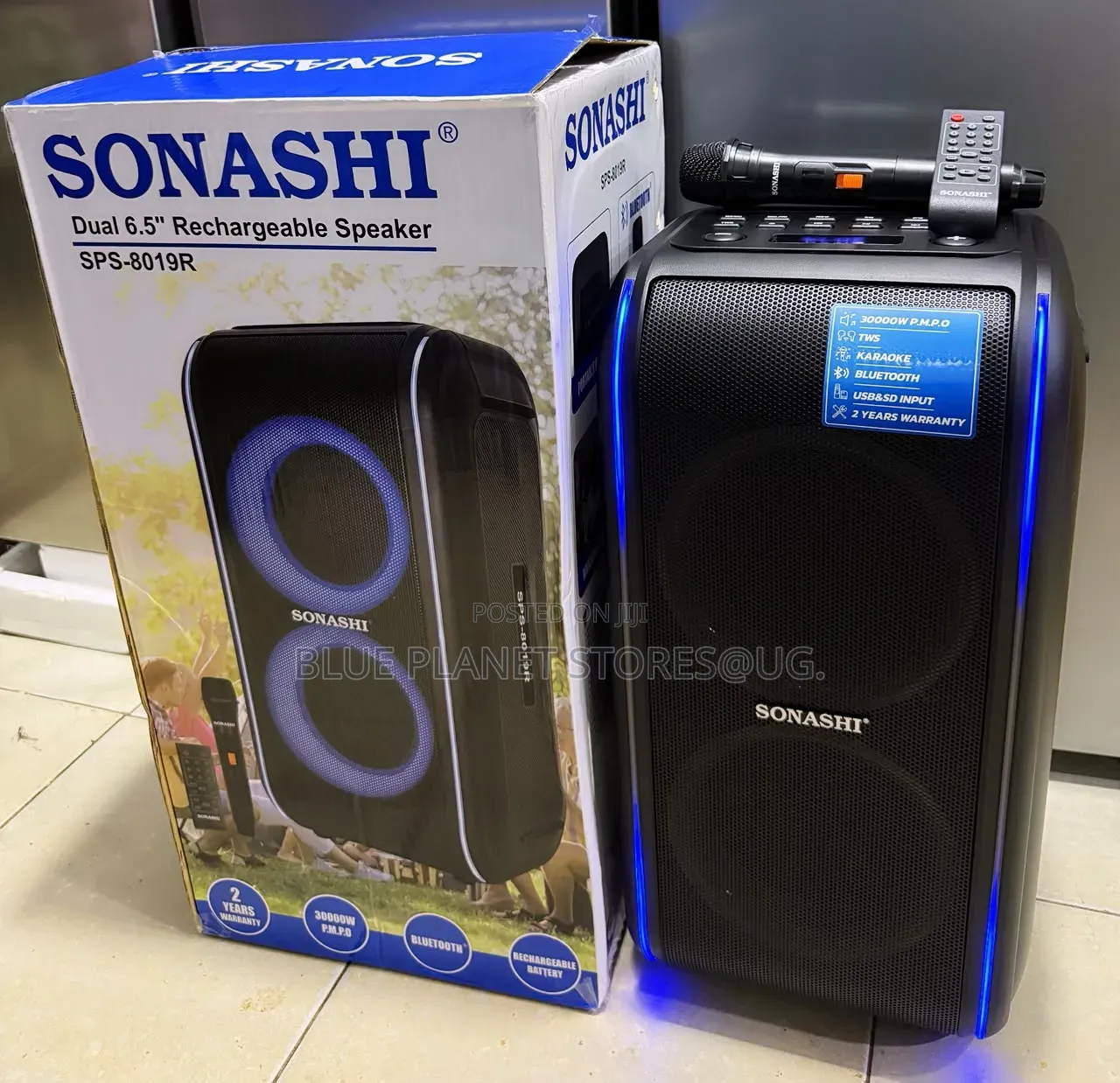 SONASHI Dual "6.5 Rechargeable Speaker With a Microphone \\ SPS-8019R