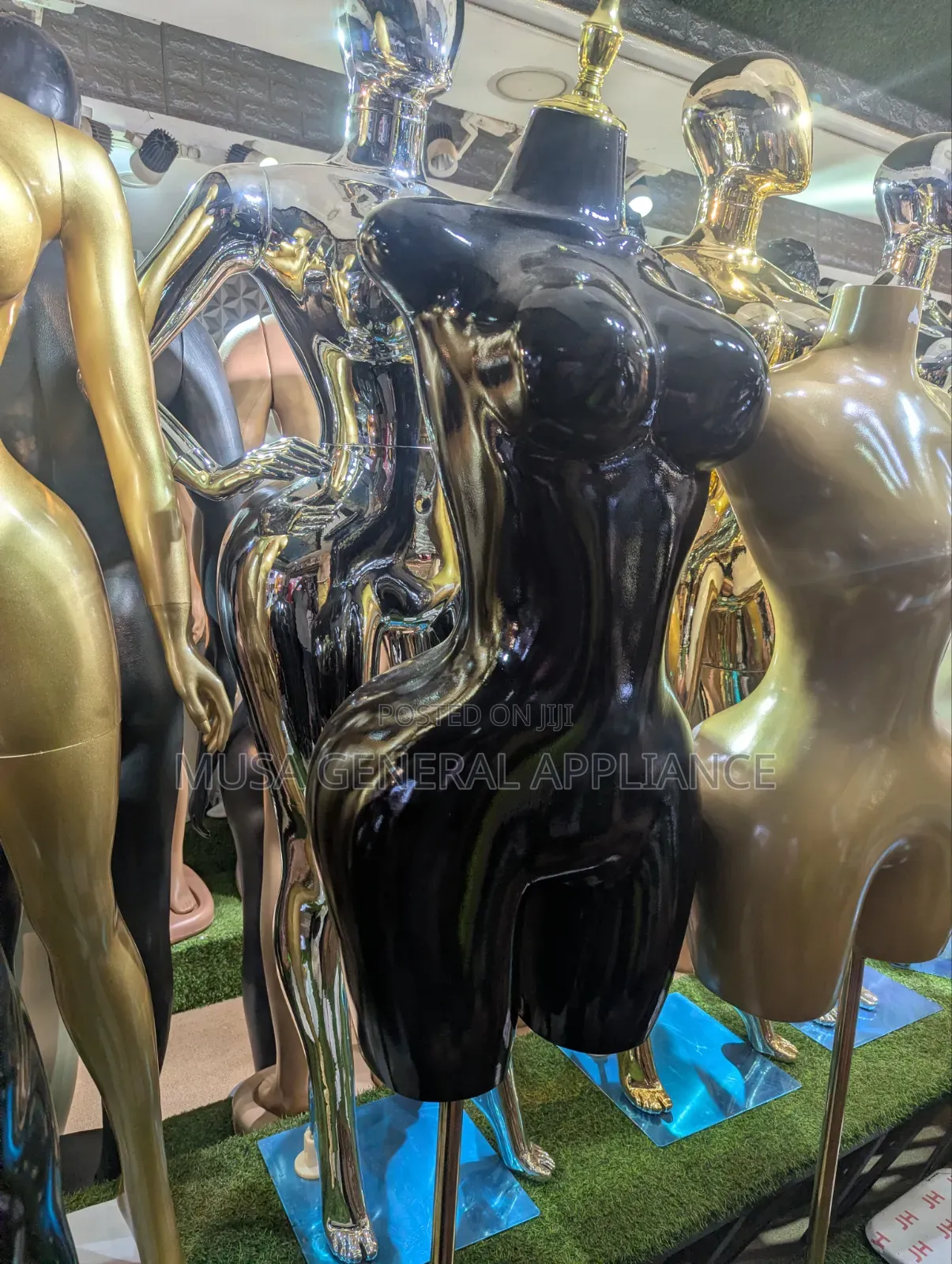 Glossy Black and Metallic Gold