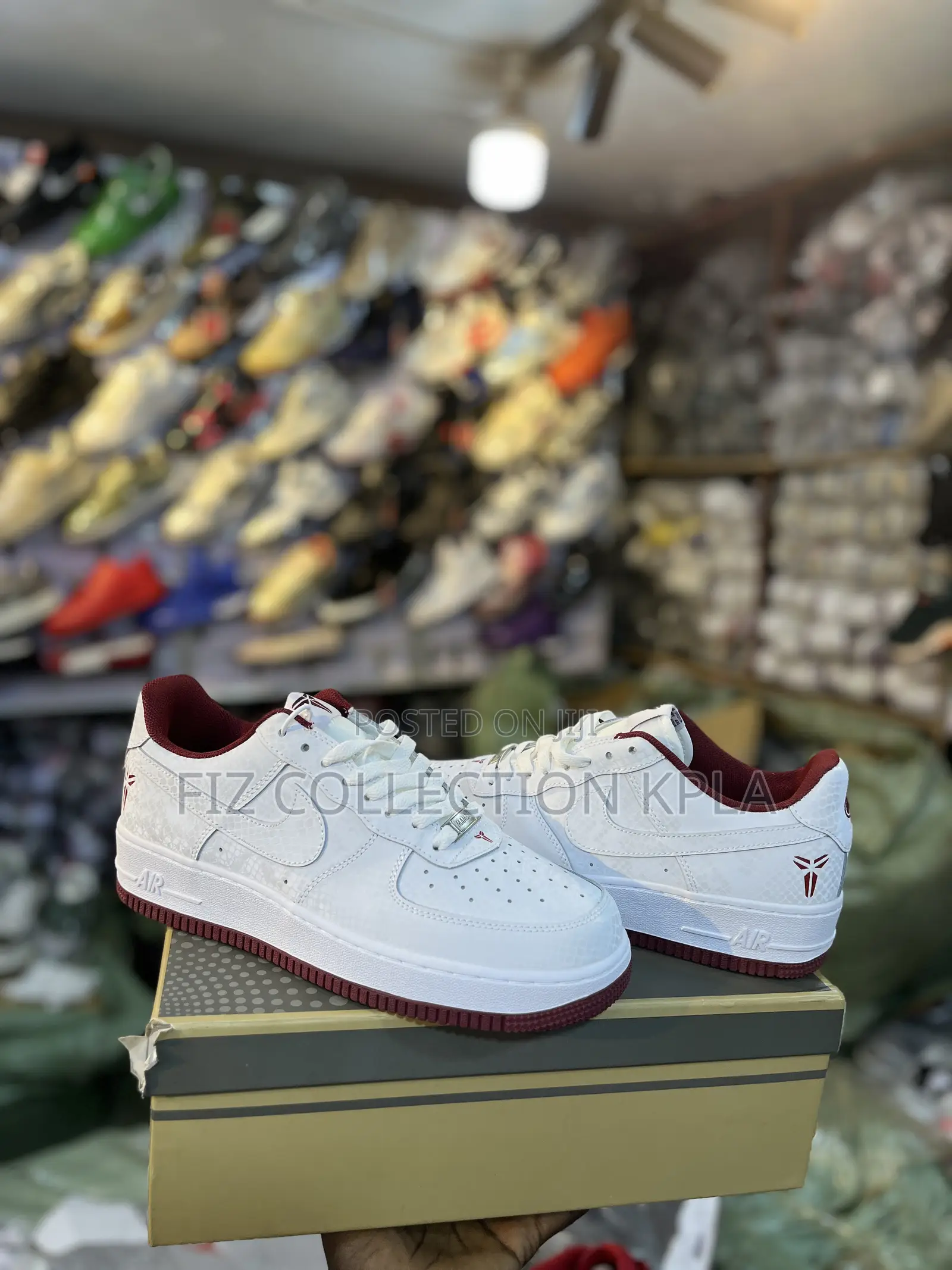 Kobe Bryant X Nike Air Force 1 Low Lower Merion White Red Sneakers