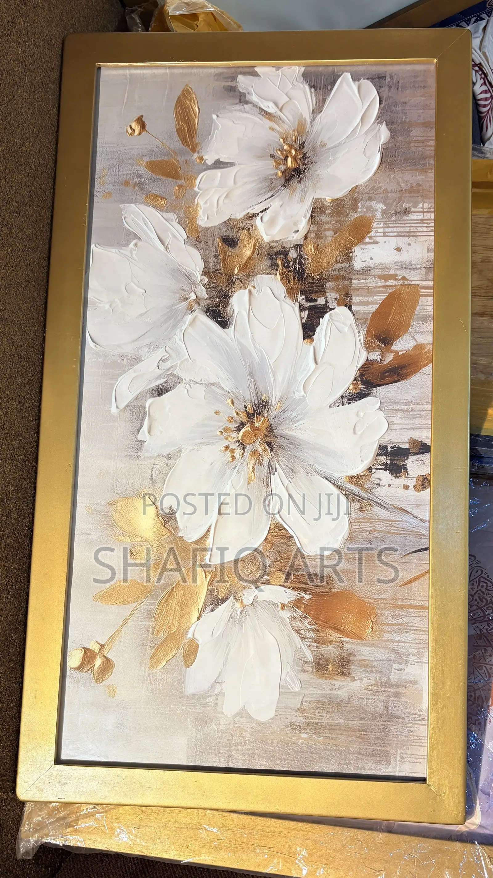100cmx50cm Modern Floral Art Framed Original Canvas