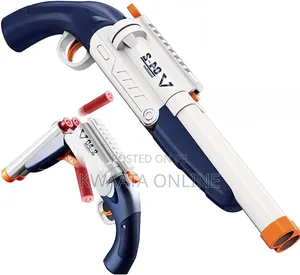 Kids Double Barrel Soft Dart Gun Safe Indoor/Outdoor Pretend Play Toy
