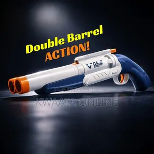 Kids Double Barrel Soft Dart Gun Safe Indoor/Outdoor Pretend Play Toy