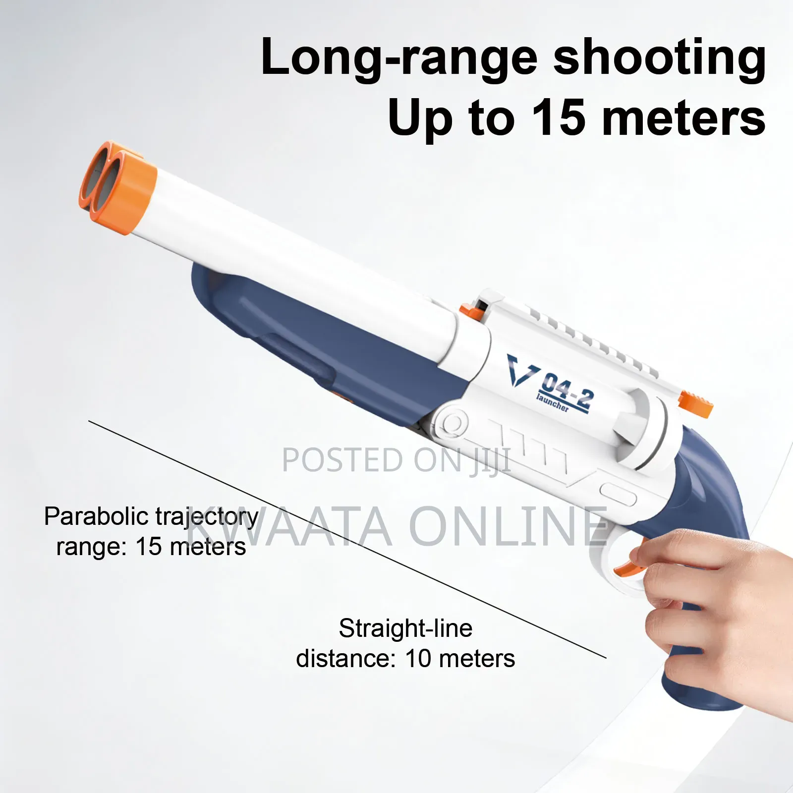 Kids Double Barrel Soft Dart Gun Safe Indoor/Outdoor Pretend Play Toy