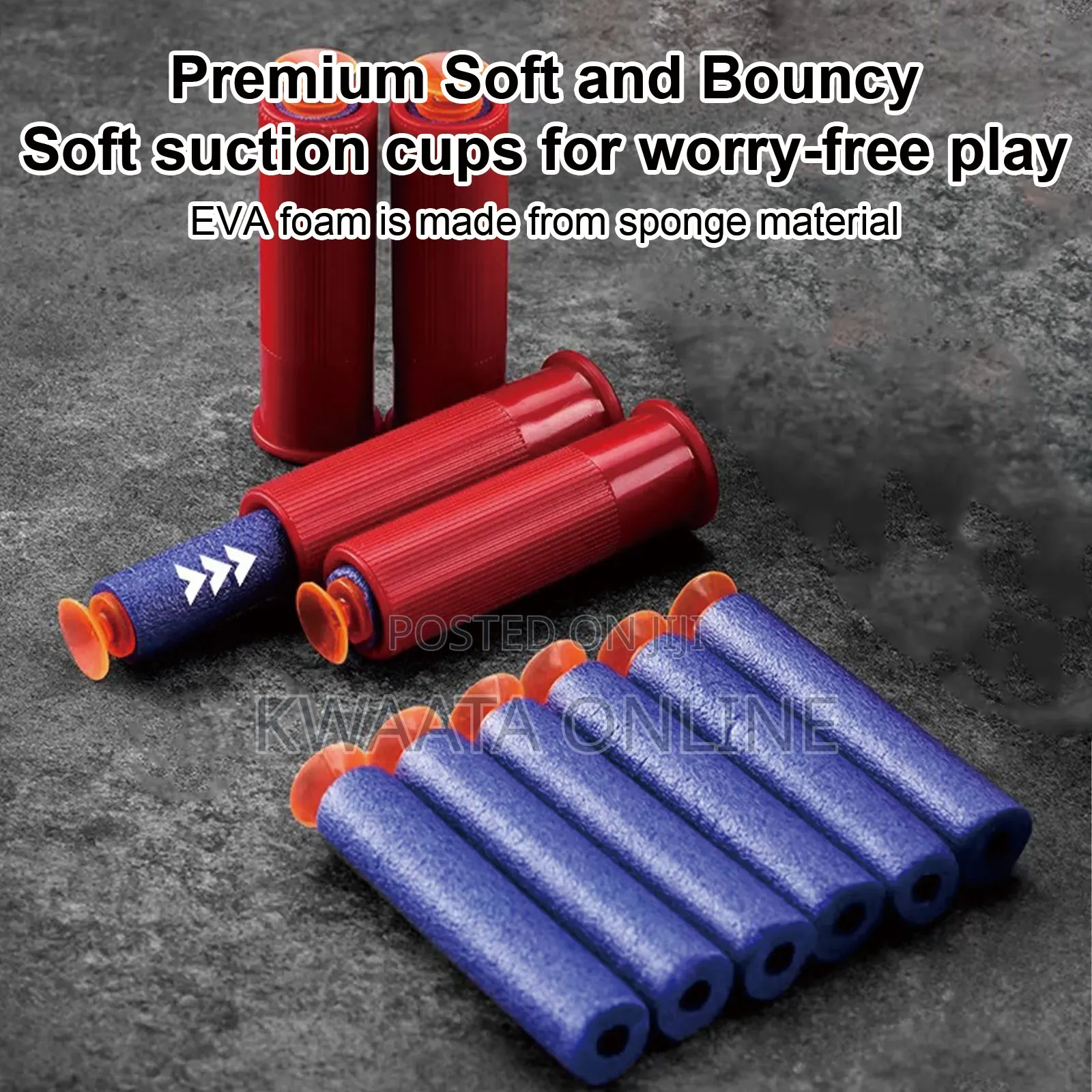Kids Double Barrel Soft Dart Gun Safe Indoor/Outdoor Pretend Play Toy