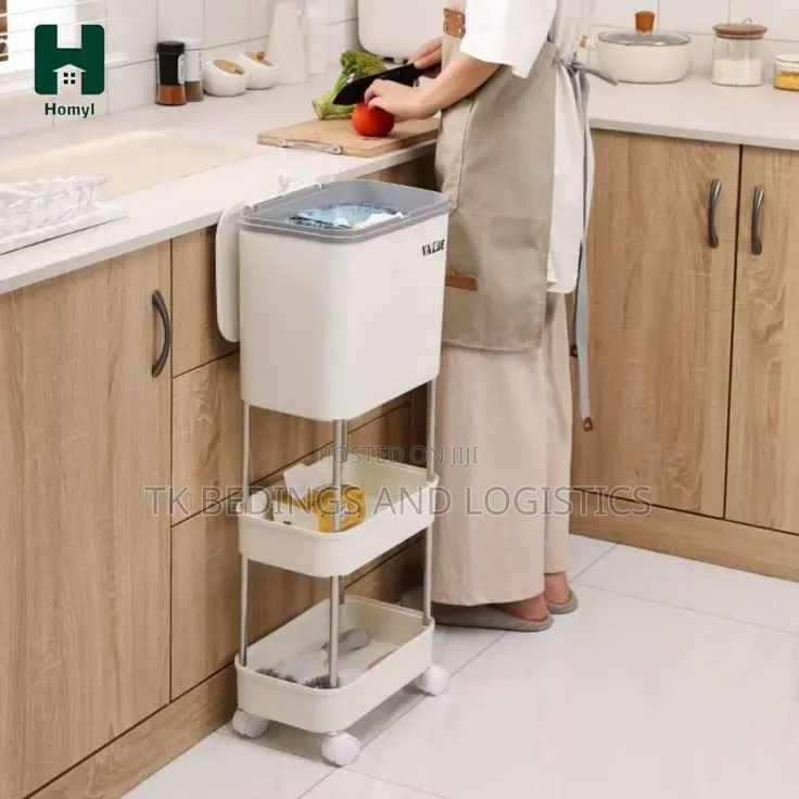 Non Bending Garbage Bin Storage Rack