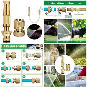 Glazy Heavy Brass Water Spray Nozzle Suitable for 1/2" Hose Pipe